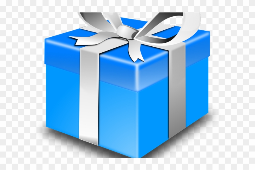 Gift Clipart Blue Silver - Present Clip Art #1659157
