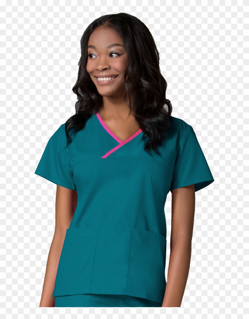 Maevn Core Mock Wrap Top - Scrubs Png #1659376