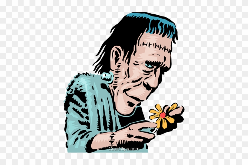 More Free Frankenstein Monster Png Images - Frankenstein Holding A Flower #1660032