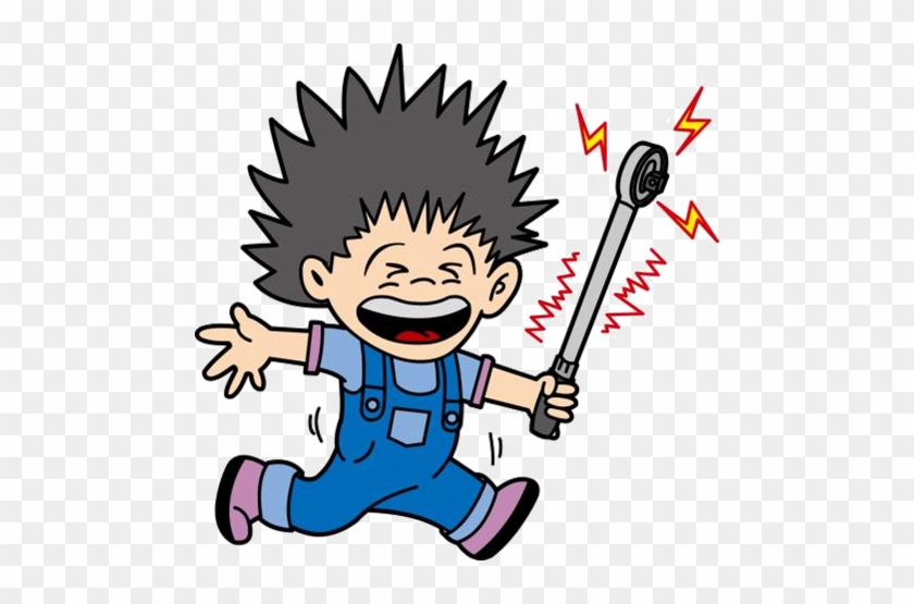 Do Not Use In High Voltage Areas - Torque Wrench Using Cartoon #1660403