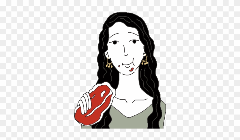 450 X 450 1 - Cartoon Girl Eating Ribs #1661674
