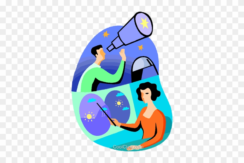Man Looking Through A Telescope Royalty Free Vector - Man Looking Through A Telescope Royalty Free Vector #1662348