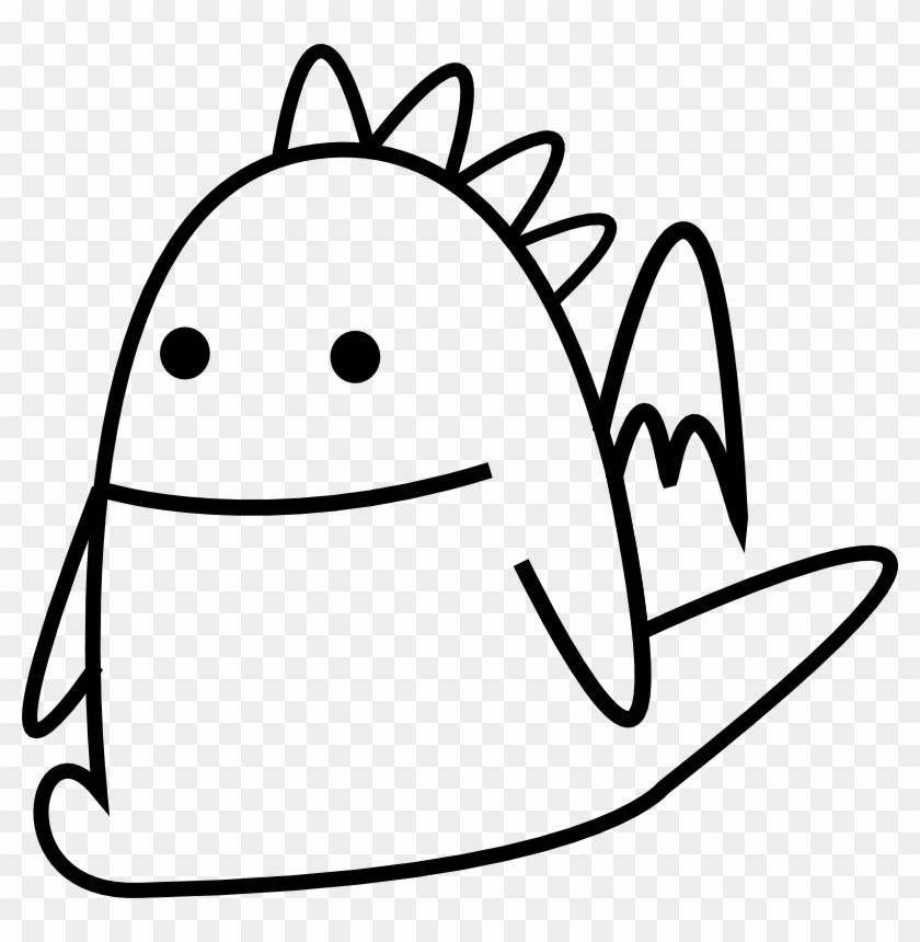 All Photo Png Clipart - Dino Black And White Cartoon #1663518