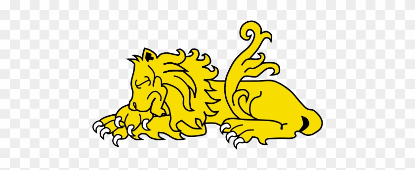 Lion Dormant A Beast Dormant Is Lying Down With Its - Le Lion D Yvain #1664000