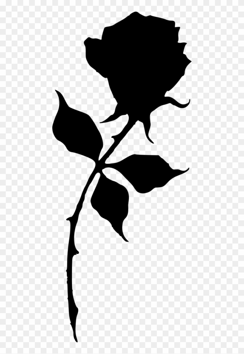 Free Png Rose Silhouette Png - Silhouette Of A Rose #1664280
