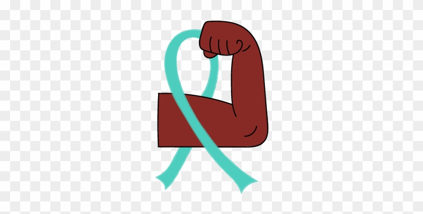 Flexing Arm With Myeloma Ribbon - Flexing Arm With Myeloma Ribbon #1664284