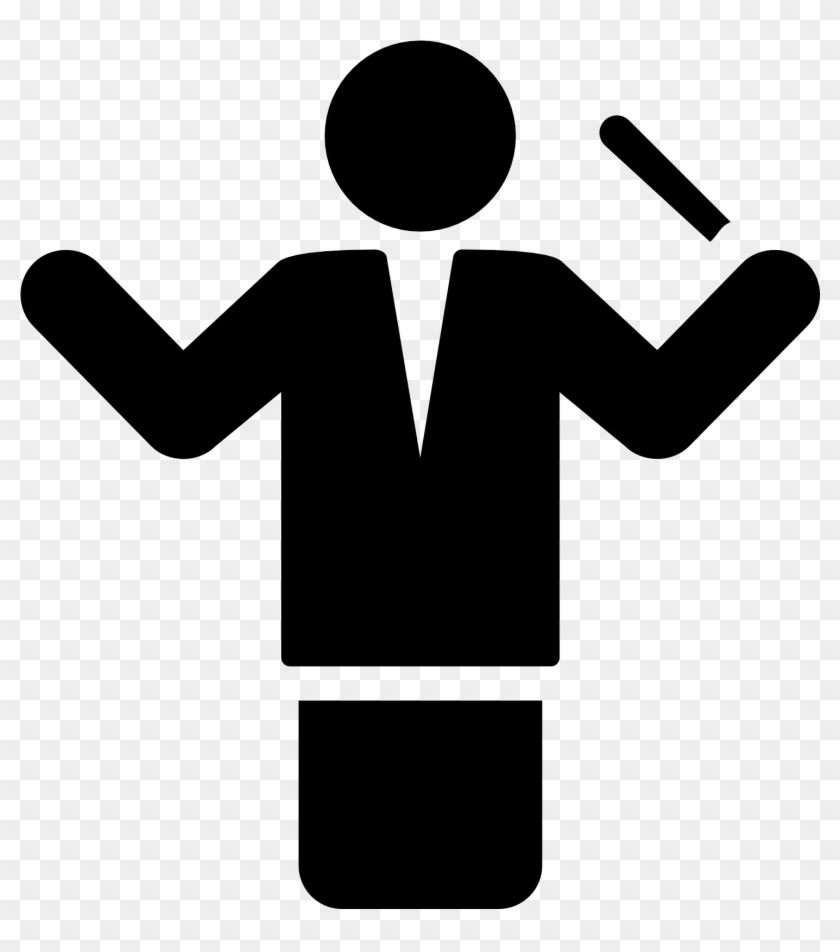 Music Conductor Filled Icon - Orchestra Conductor Png #1665386