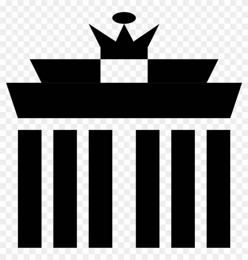 The Brandenburg Gate Is Shown Will Stick Like Shape, - Silhouette #1666739