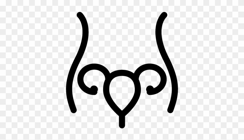 Uterus And Fallopian Tube Inside Woman Body Outline - Logo De Ginecologo #1667282