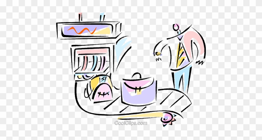 Airport Terminal Royalty Free Vector Clip Art Illustration - Cartoon #1668401