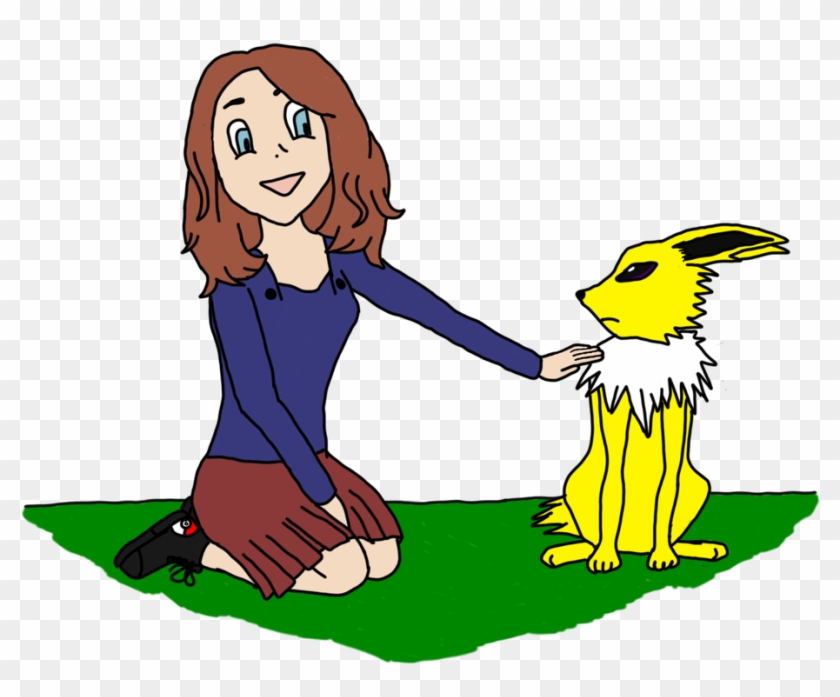 Petting Jolteon By Thedullohan Petting Jolteon By Thedullohan - Cartoon #1668503