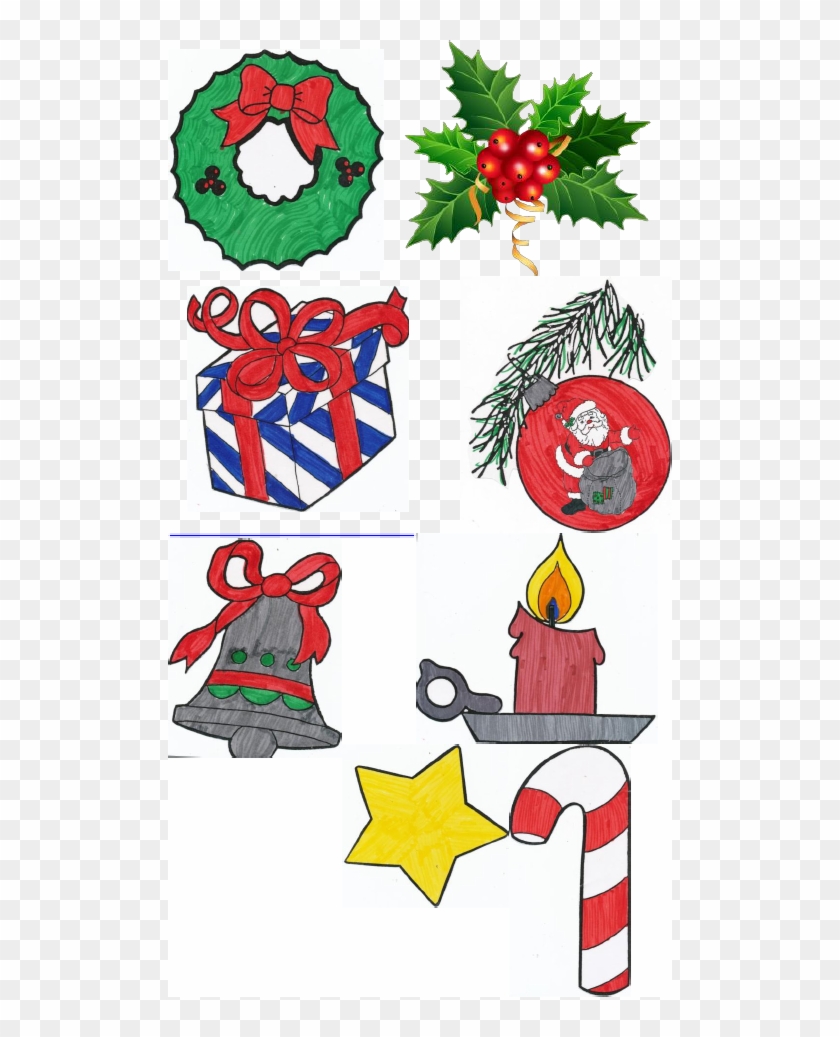 My Two Drew The Remaining Symbols Out Of The Paper - 5 Symbols Of Christmas #1669471