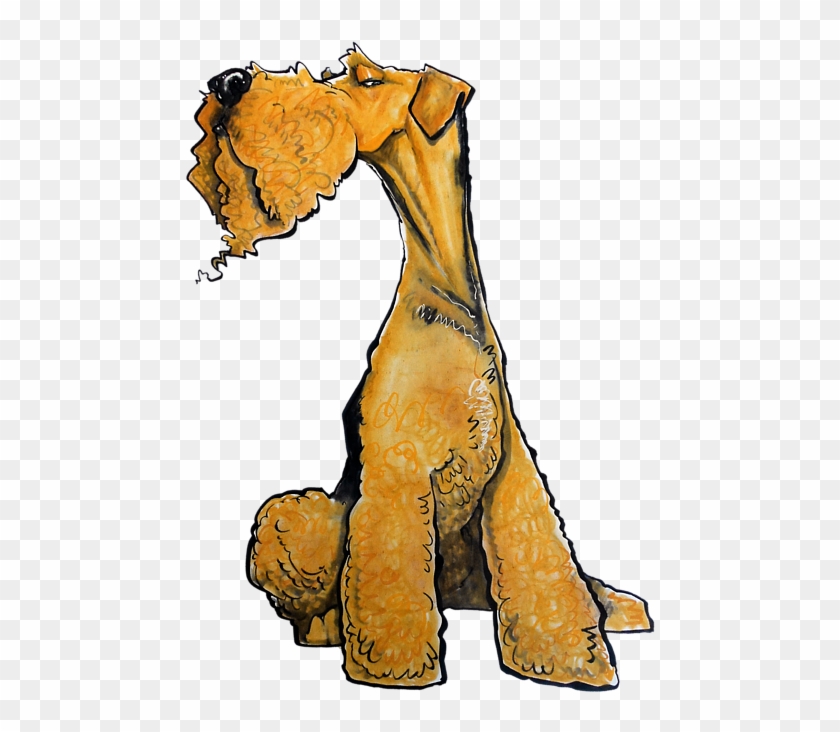 Bleed Area May Not Be Visible - Airedale Terrier Drawing #1671354
