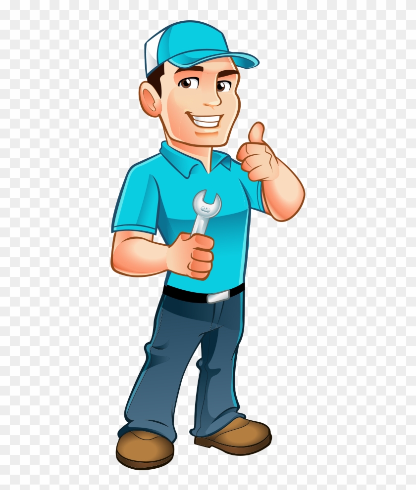 Appliance Repair - Cartoon Handyman #1671671