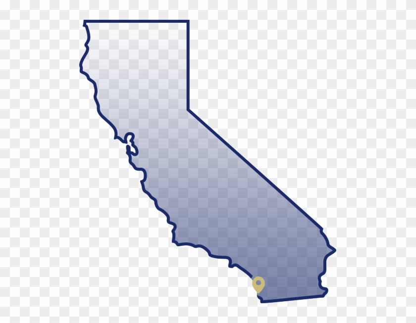 Map Of California With Marker On San Diego - Map Of California With Marker On San Diego #1671763