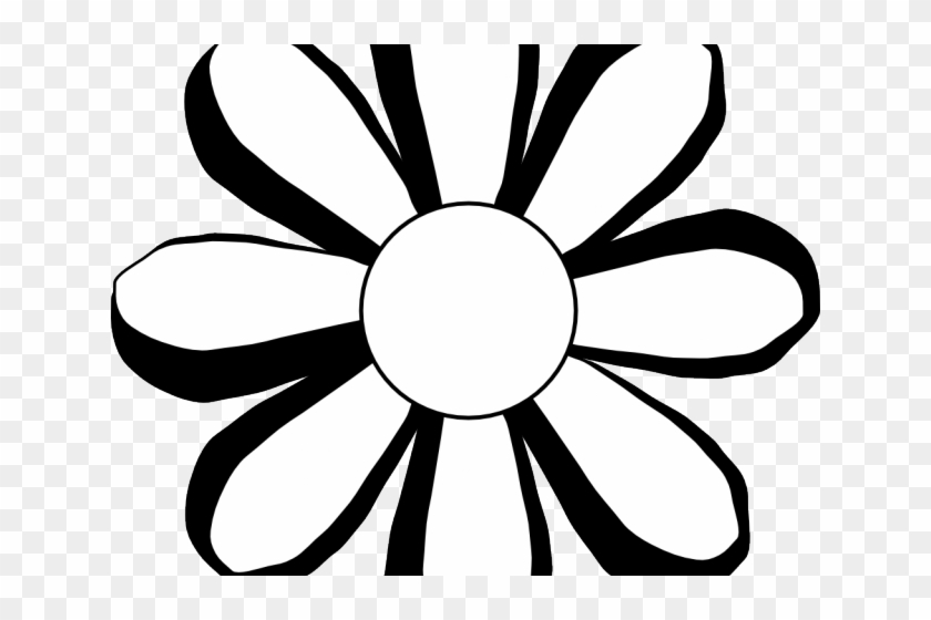 White Flower Clipart Balck White - Flower Black And White Clipart Png #1673171
