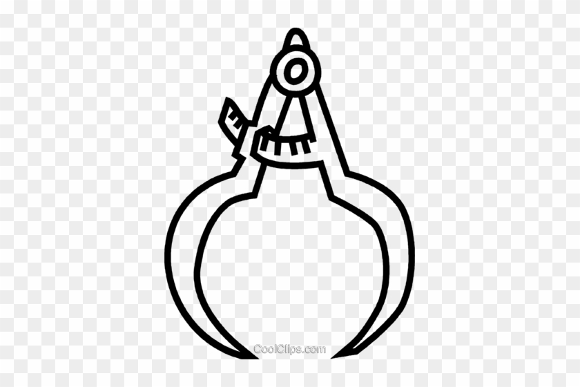 Calipers Royalty Free Vector Clip Art Illustration - Line Art #1673432