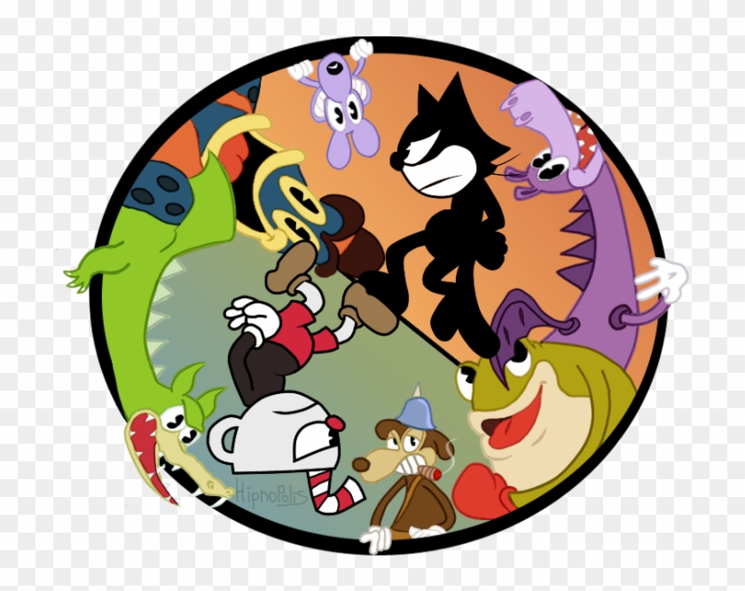 Cupart Countdown Art Challenge September - Felix The Cat And Cuphead #1673860