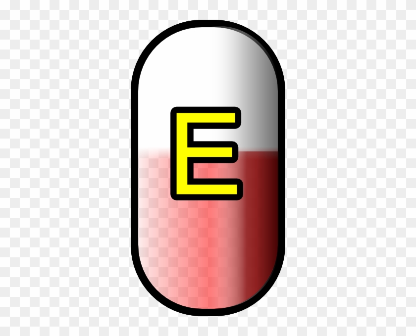 Yellow E Pill Clip Art - Yellow E Pill Clip Art #1674112