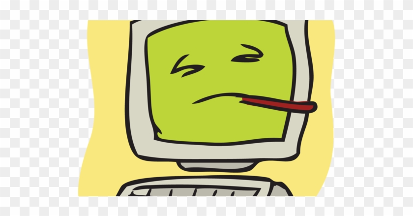 Computer Sickie Illness - Computer Clipart #1674247