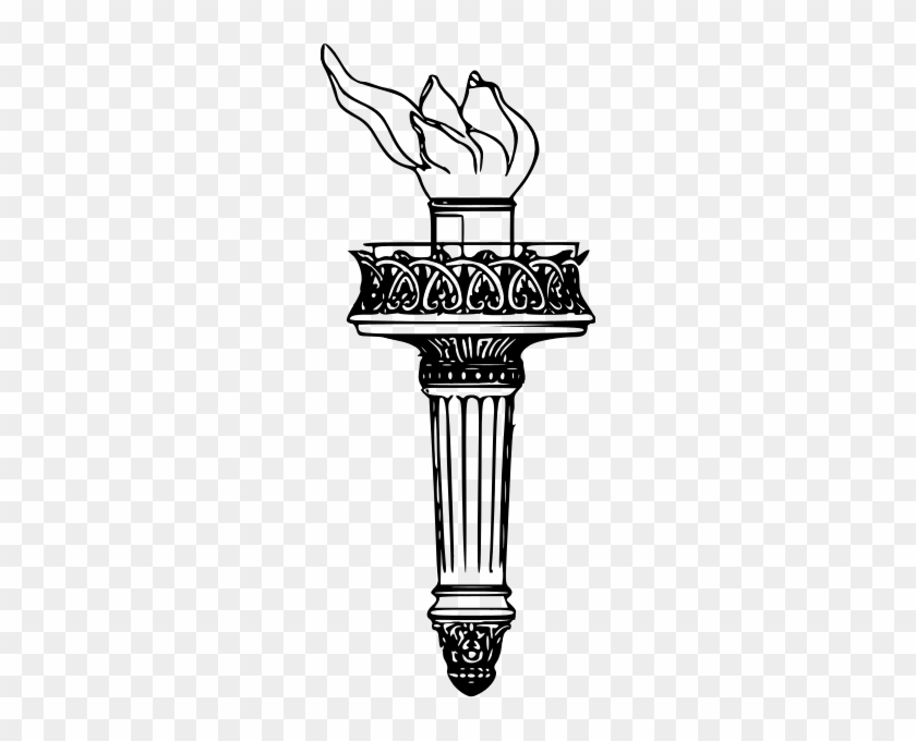 Drawn Statue Of Liberty Transparent - Statue Of Liberty Torch Clip Art #1674578