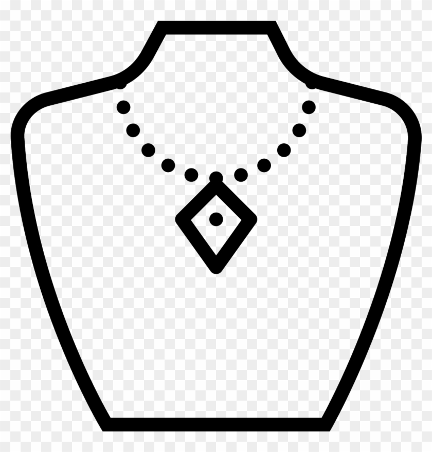 A Necklace With A Thin Chain And Large Diamond Shaped - Jewelry Icon #1675795