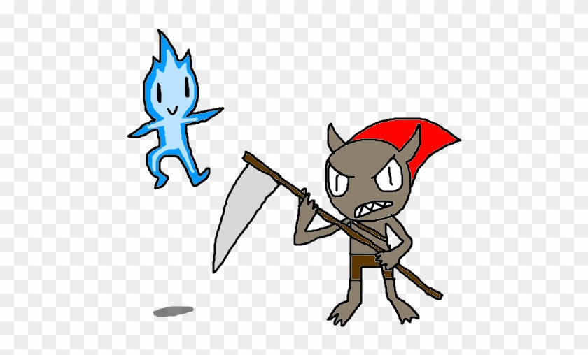 Mythical Creature Drawing Red And Blue Caps - Cartoon #1676181