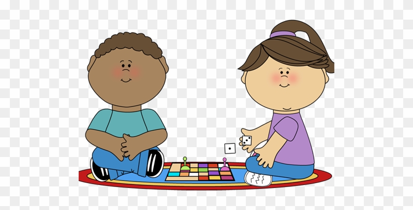 Kids Playing A Board Game Clip Art - Small Group Math Clip Art #1676211