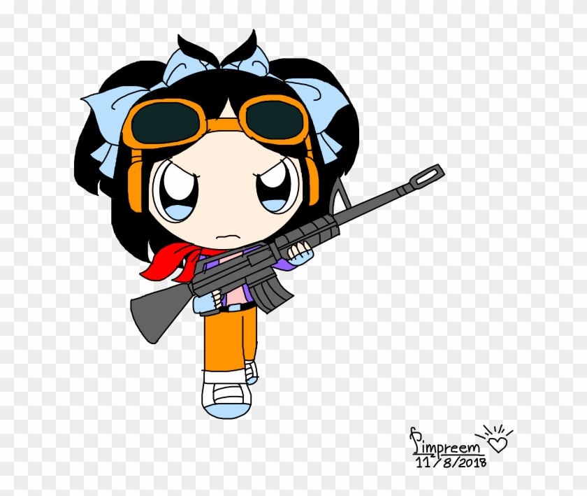 Pimpreem And M16 Gun By Pimpreem - Cartoon #1676633