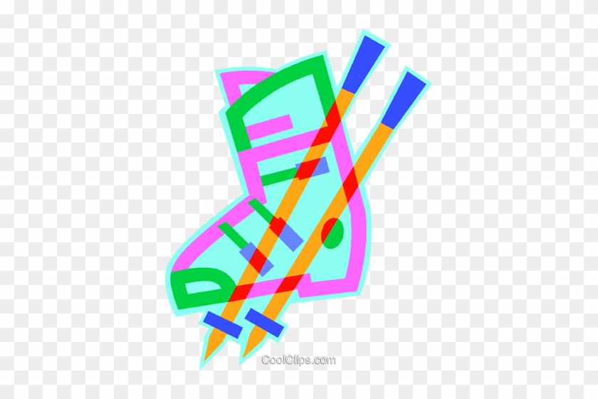 Downhill Ski Boots And Poles Royalty Free Vector Clip - Downhill Ski Boots And Poles Royalty Free Vector Clip #1677025