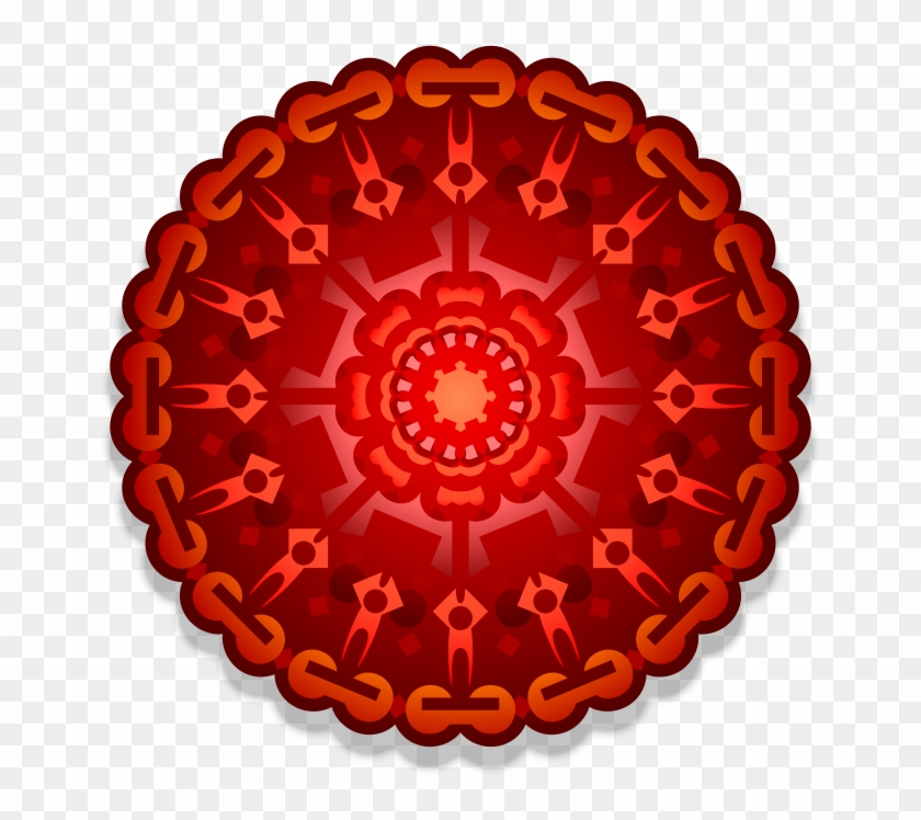 Round Patterns Red Png File #1677436