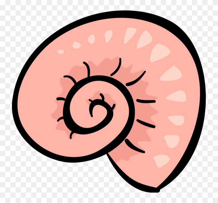 Vector Illustration Of Snail Or Terrestrial Gastropod - Circle #1678375
