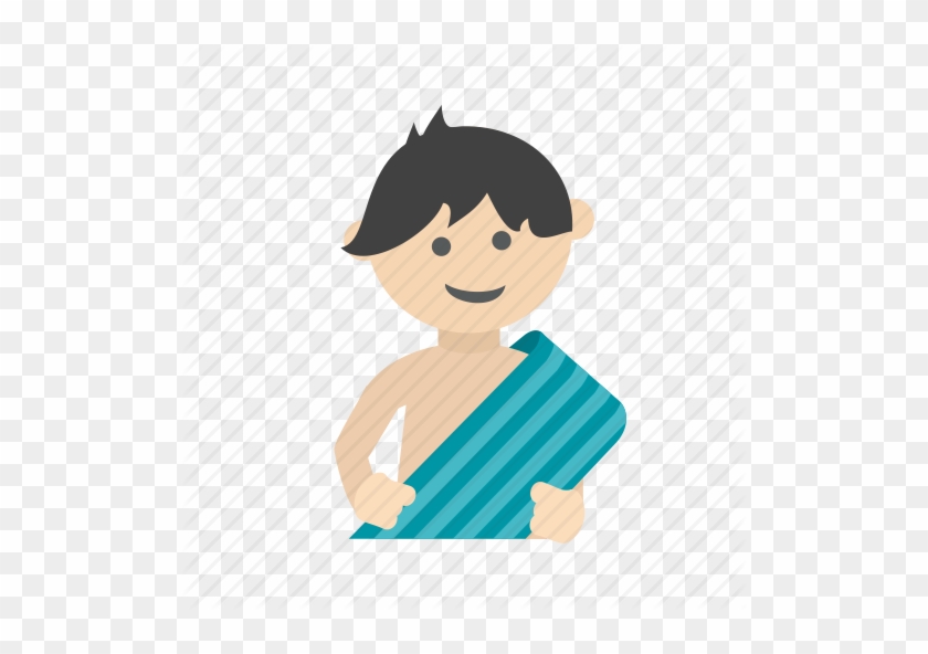 Using Towel Cartoon #1678471