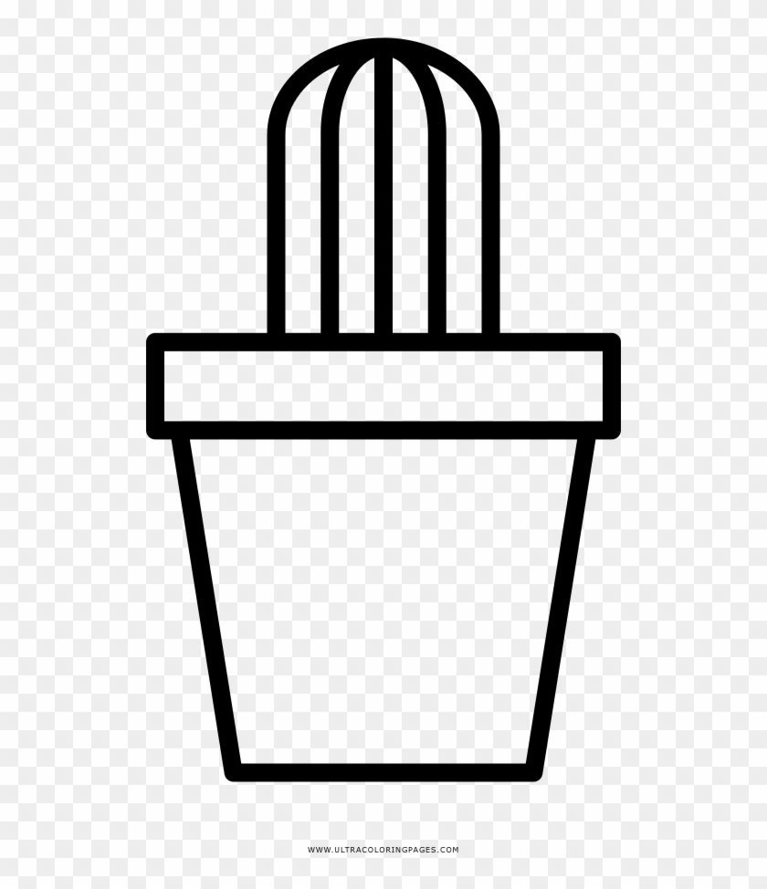 Cactus Coloring Page - Desenho De Vaso Com Suculenta #1678793