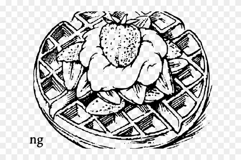 Waffle Clipart Belgian Waffle - Waffle Clipart Black And White #1679428