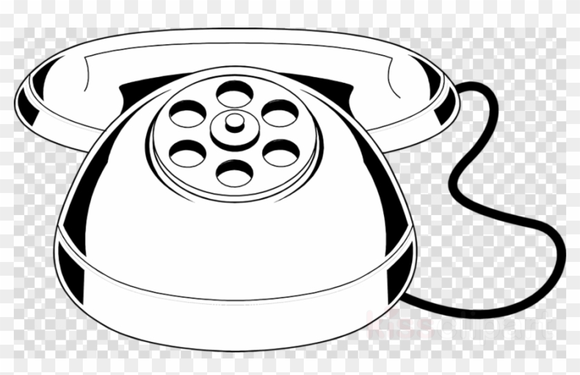 Telephone White Black Transparent Png Image & Clipart - Free Disco Ball Png #1679541