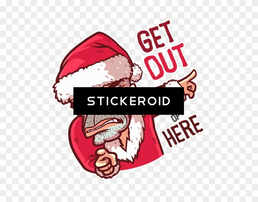 Get Out Of Here Santa - Cartoon #1680231