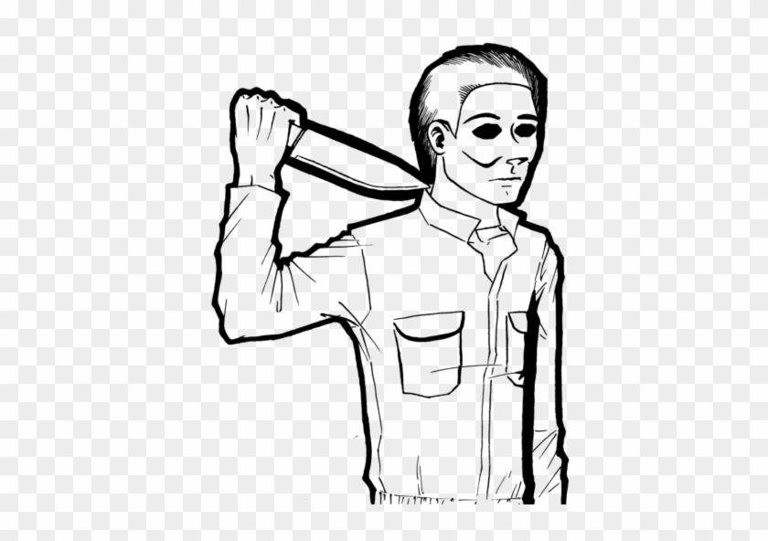 Medium Size Of Coloring Pages Halloween Mike Myers - Easy Michael Myers Drawing #1680402