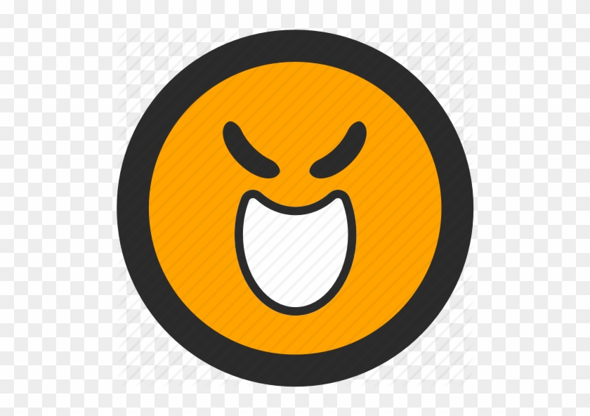 Bad Emoji Evil Expressions Roundettes Smiley Icon - Circle #1681302