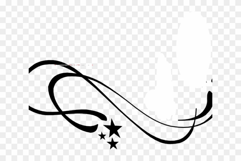Star Clipart Swirl - Swirly Star Clipart Black And White #1681629