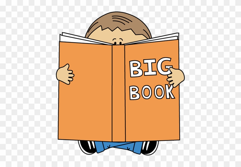 Boy Reading A Big Book Clip Art Big Book Clipart - Big Book Center Clipart #257545