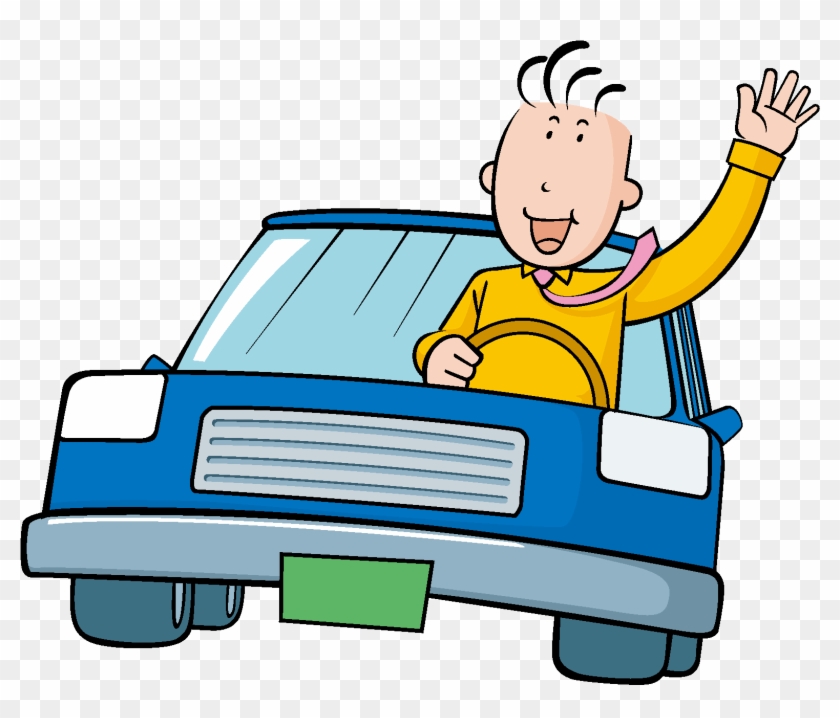 Cartoon Driver - Waving Boy - Cartoon #257622