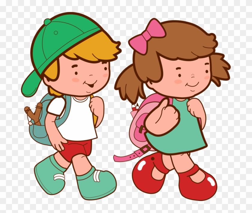 Imágenes De Niños Y Niñas En La Escuela - Kids Going To School Clipart Png #257824