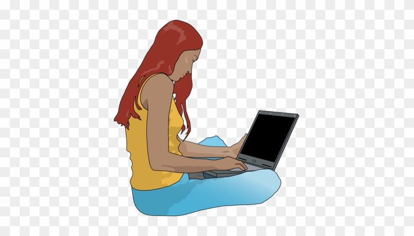 Scientist Using Laptop Computer - Person At Computer Illustration #258146