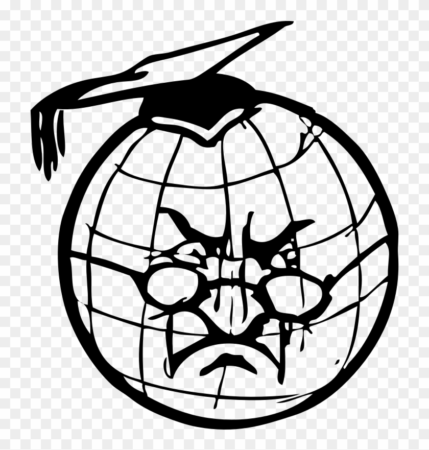 Clipart - Professor Earth - Earth Compass Clip Art Black And White #258713