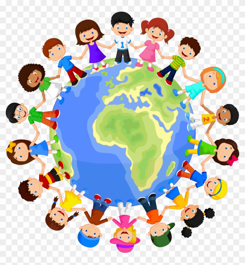 Clipart Dünya Üzerinde El Ele Çocuklar - 23 Nisan Dünya Çocuklari #258775