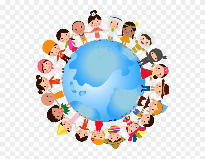 Clipart Dünya Üzerinde Dönen Dünya Çocukları - 세계 어린이 전통 의상 일러스트 #258794