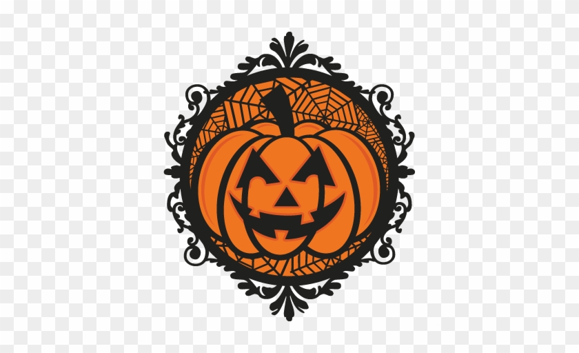 Jack O Lantern Frame Svg Scrapbook Cut File Cute Clipart - Scalable Vector Graphics #258995