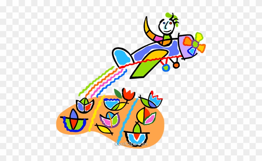 Crop Duster Dusting Crops Royalty Free Vector Clip - Crop Duster Dusting Crops Royalty Free Vector Clip #1682615
