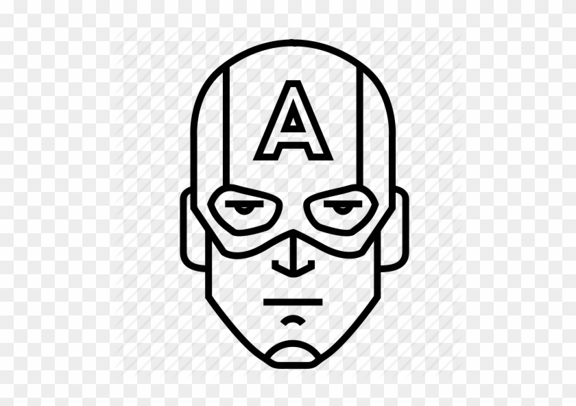 Image Library Library America Drawing Creative - Captain America Mask Drawing #1683590